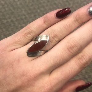 Sterling Silver Cornelian Ring